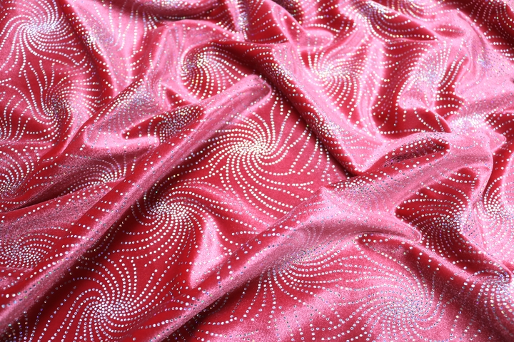 Starburst Smooth Stretch Velvet - Flamenco Red