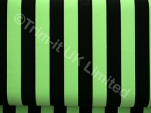 Black Striped Lycra-Approx.22mm wide - Flo. Apple