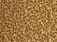 2mm Swirl Sequin On Poly Lycra 2-Way Stretch - Gold/Metallic Gold