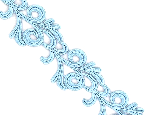 Victoria Guipure lace Ribbon - Pale Blue