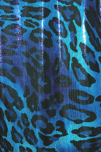 Wild Metallic Lycra - Turquoise/Royal Blue