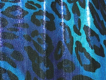 Wild Metallic Lycra - Turquoise/Royal Blue