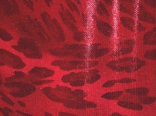 Wild Metallic Lycra - Flame Red/Black