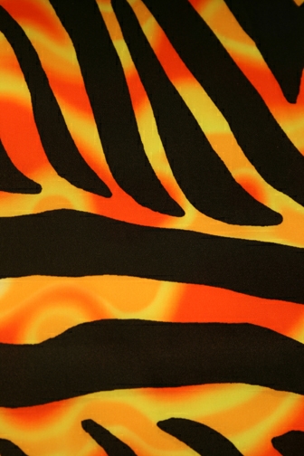 Zebra/Psycho Lycra - Tropic Lime/Flo. Orange/Black