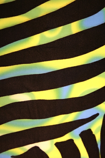 Zebra/Psycho Lycra - Tropic Lime/Flo. Emerald/Turquoise/Black