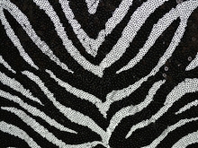 Zebra stretch Sequin - White/Black